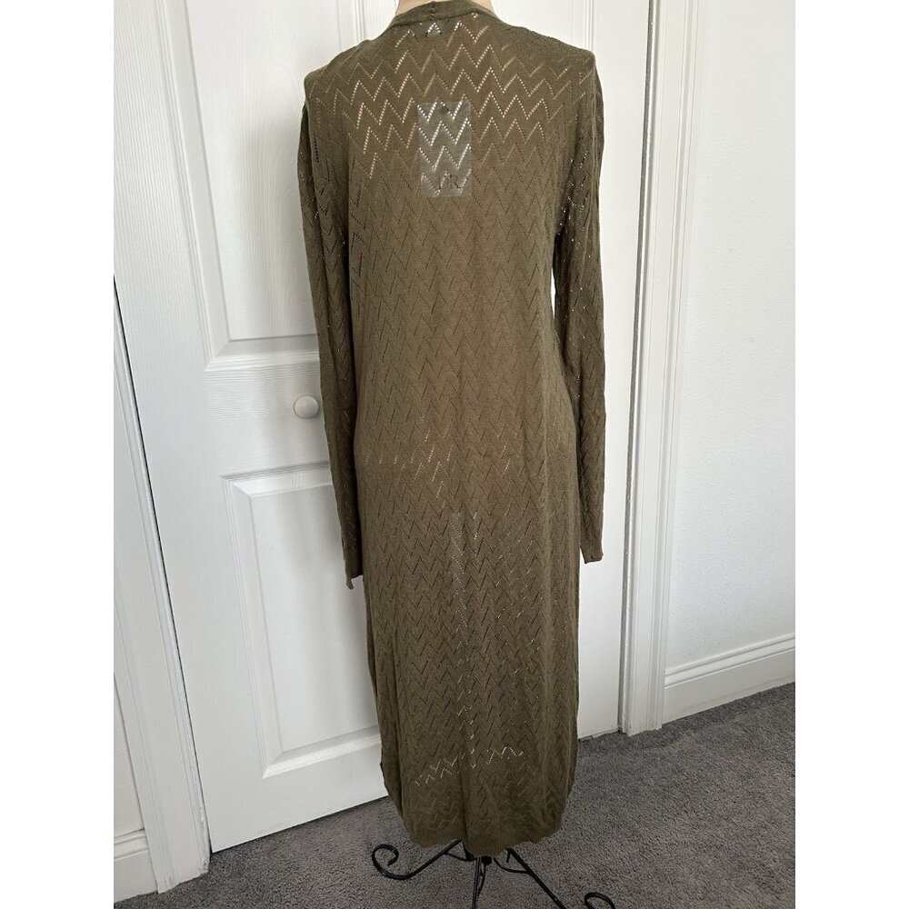 Dr2 Open Front Lightweight Open Weave Olive Green… - image 3